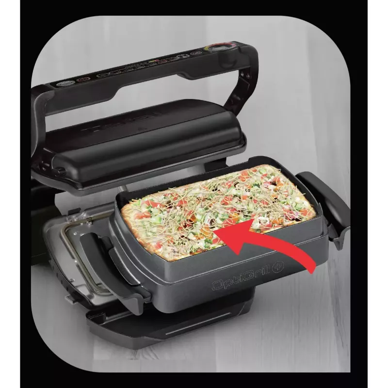 Kontaktinė keptuvė Tefal GC7148 – 2000 W, nerūdijančio plieno korpusas, stačiakampė, reguliuojamas termostatas, grotelinis paviršius, 365×365×175 mm