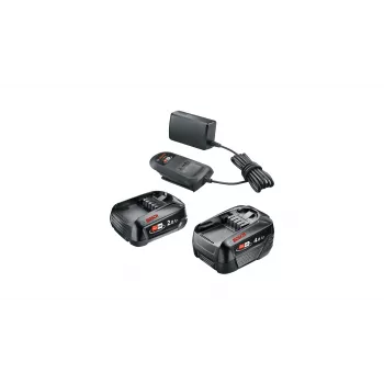 Bosch Starter-Set 18V - 2 x Akumuliatorius (2,0 Ah + 4,0 Ah) Baterijų ir įkroviklio rinkinys