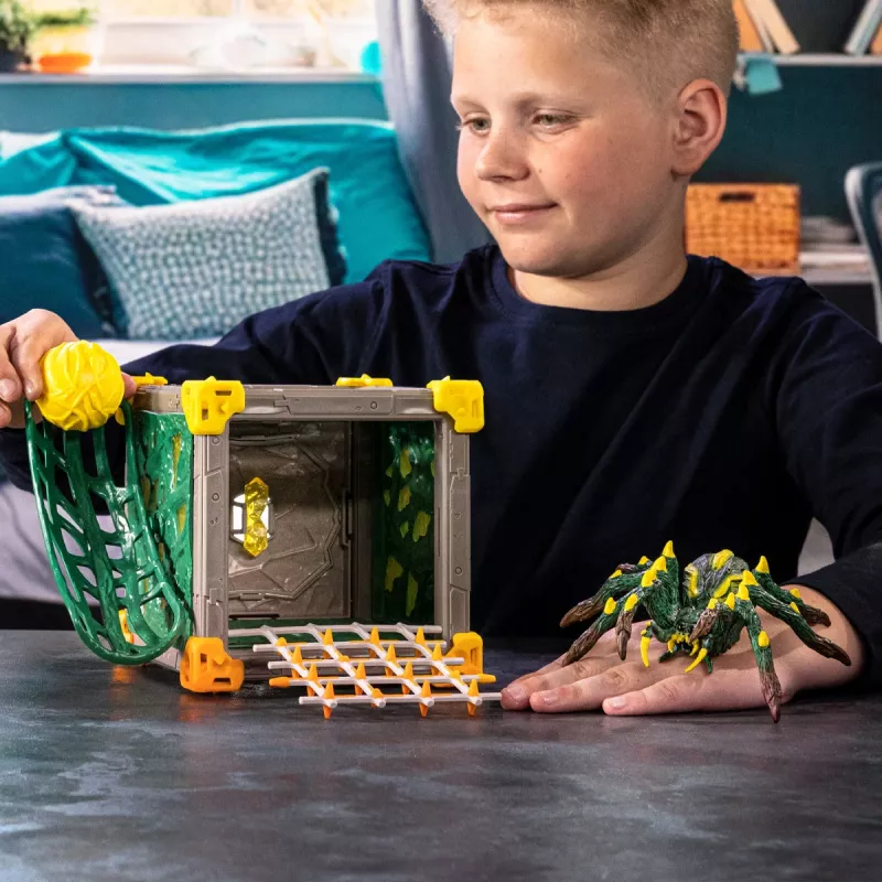 Schleich BattleCave džiunglių tarantulas – žaislinis voras su urvu