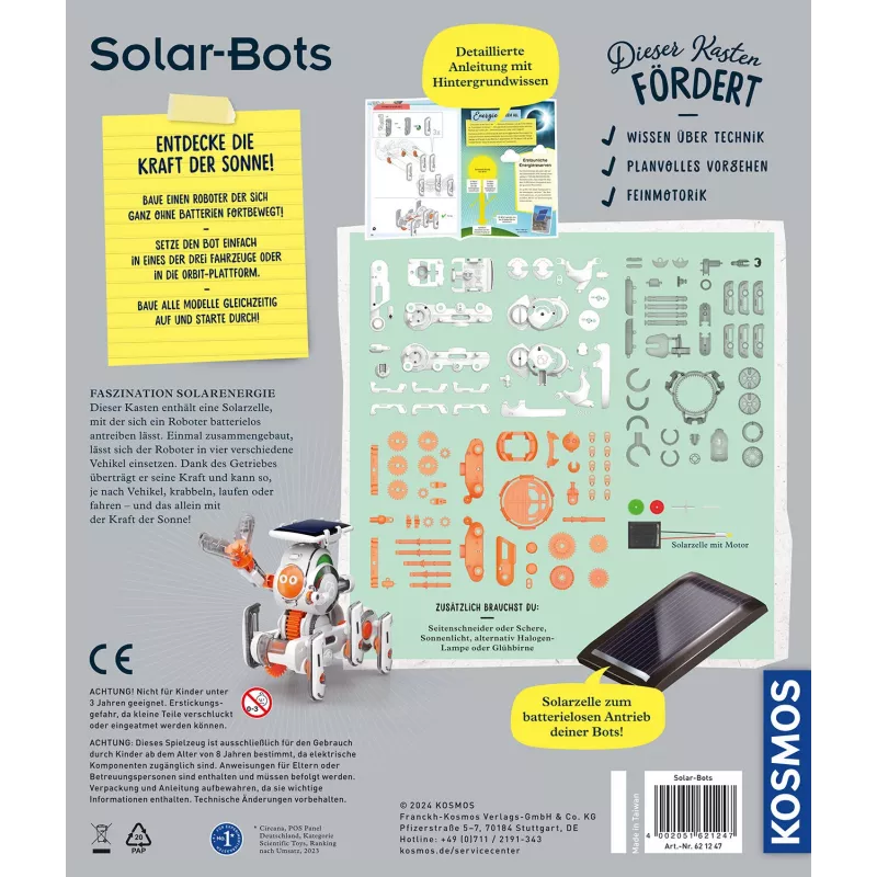 Kosmos Solar Bots eksperimentų rinkinys, atsinaujinanti energija, nuo 8 m.