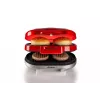Ariete 205 Hamburger Maker Party Time, mėsainių gaminimo aparatas, 1200 W, dvigubos nelimpančios plokštės, 2 skyriai, lengvai valomas, raudonas