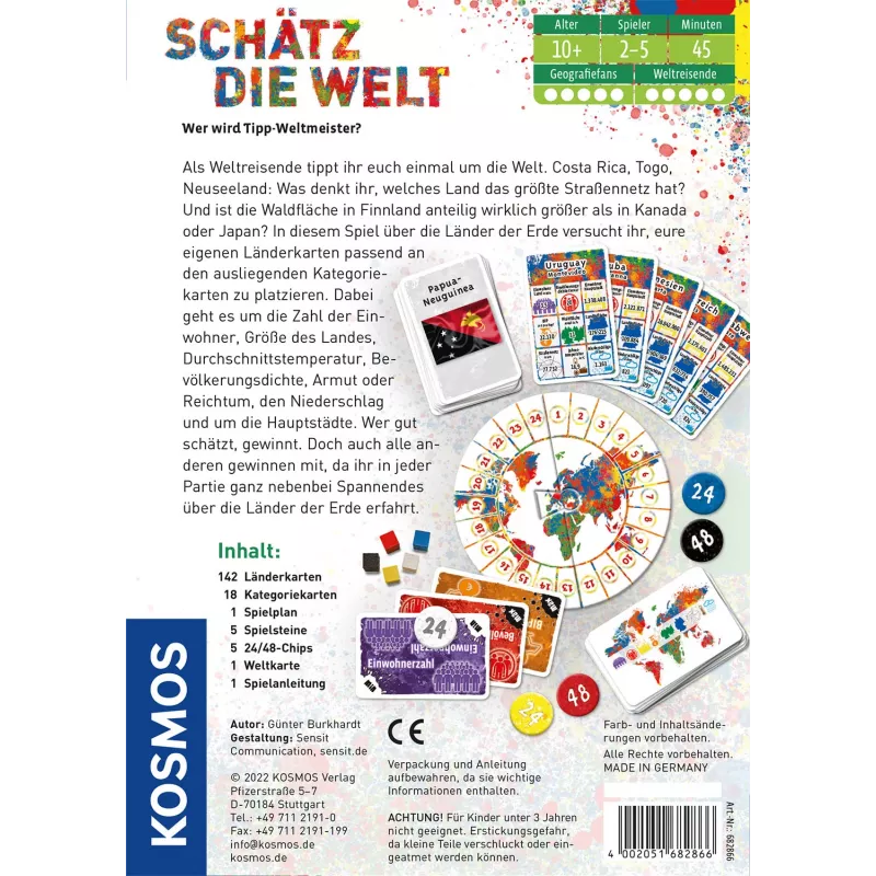 Kosmos Schätz die Welt Stalo žaidimas Edukacinis