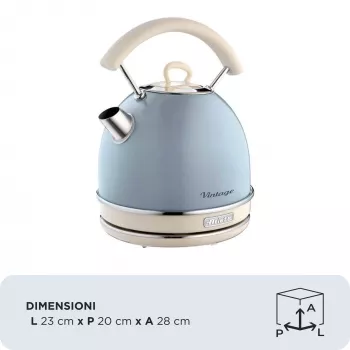 Ariete 2877 Virdulys Vintage, 1,7 L, belaidis, šviesiai mėlynas