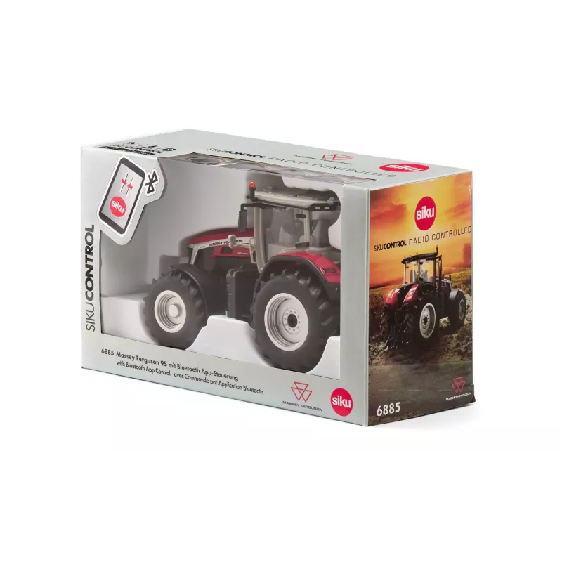 Siku Massey Ferguson 9S valdomas traktorius su Bluetooth programėle – mastelio modelis, įkraunamas
