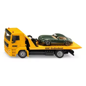 Siku MAN ADAC gedimų vilkikas 1:55, surinktas modelis 58×170×57 mm