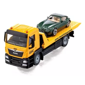 Siku MAN ADAC gedimų vilkikas 1:55, surinktas modelis 58×170×57 mm