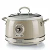Ariete 2904 ryžių virimo aparatas – elektrinis ryžių virimo aparatas su keramikiniu dubeniu – naminiams sušiams – multivirimo aparatas – Vintage linija – 3,5 l – 650 W – smėlio spalvos