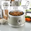 Ariete 2904 ryžių virimo aparatas – elektrinis ryžių virimo aparatas su keramikiniu dubeniu – naminiams sušiams – multivirimo aparatas – Vintage linija – 3,5 l – 650 W – smėlio spalvos