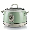 Ariete 2904 Ryžių viryklė - elektrinė ryžių viryklė su keramikiniu dubeniu - naminiai sušiai - multiviryklė - Vintage linija - 3,5 l - 650 W - žalia