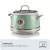 Ariete 2904 Ryžių viryklė - elektrinė ryžių viryklė su keramikiniu dubeniu - naminiai sušiai - multiviryklė - Vintage linija - 3,5 l - 650 W - žalia