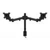 Monitorio laikiklis ENDORFY Atlas Double 2 ekranams 27 colių (68,6 cm), spaustuvas, VESA 75x75–100x100, 8 kg vienam ekranui, juodas
