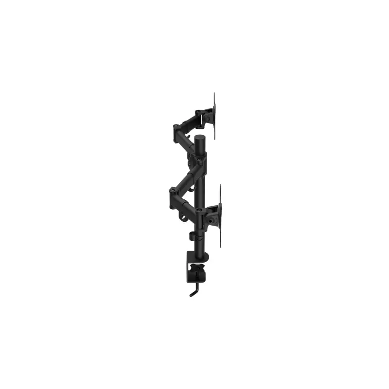 Monitorio laikiklis ENDORFY Atlas Double 2 ekranams 27 colių (68,6 cm), spaustuvas, VESA 75x75–100x100, 8 kg vienam ekranui, juodas