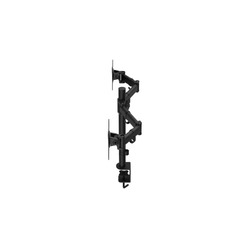 Monitorio laikiklis ENDORFY Atlas Double 2 ekranams 27 colių (68,6 cm), spaustuvas, VESA 75x75–100x100, 8 kg vienam ekranui, juodas