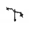 Monitorio laikiklis ENDORFY Atlas Double 2 ekranams 27 colių (68,6 cm), spaustuvas, VESA 75x75–100x100, 8 kg vienam ekranui, juodas