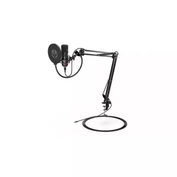 Mikrofonas PC ENDORFY Solum – USB-C laidinis kardioidinis mikrofonas, 16 bitų/48 kHz, 18–21000 Hz, stalo laikiklis, 2,9 m laidas, ausinių išvestis, pop filtras