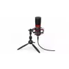 Mikrofonas PC ENDORFY Solum Streaming T – USB laidinis, 24 bitų / 48 kHz, 18–21000 Hz, stalinis stovas, ausinių išvestis, juodas