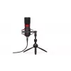 Mikrofonas PC ENDORFY Solum Streaming T – USB laidinis, 24 bitų / 48 kHz, 18–21000 Hz, stalinis stovas, ausinių išvestis, juodas