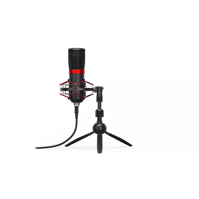 Mikrofonas PC ENDORFY Solum Streaming T – USB laidinis, 24 bitų / 48 kHz, 18–21000 Hz, stalinis stovas, ausinių išvestis, juodas