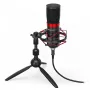 Mikrofonas PC ENDORFY Solum Streaming T – USB laidinis, 24 bitų / 48 kHz, 18–21000 Hz, stalinis stovas, ausinių išvestis, juodas