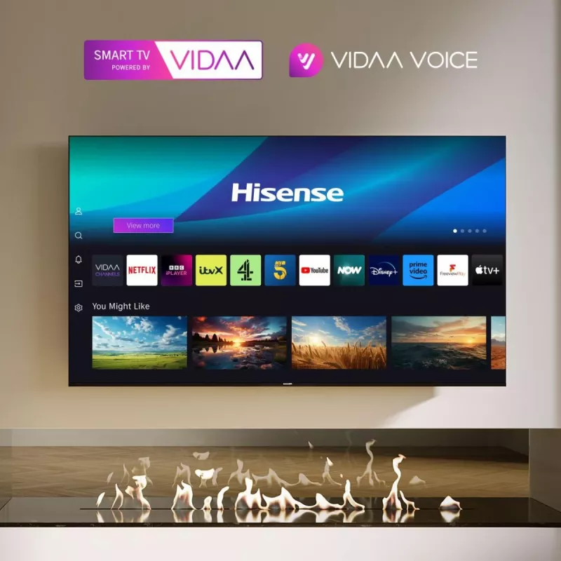 Hisense 50E6NT 127 cm (50 colių) 4K Ultra HD Smart TV su Wi-Fi, juodos spalvos, 300 cd/m²