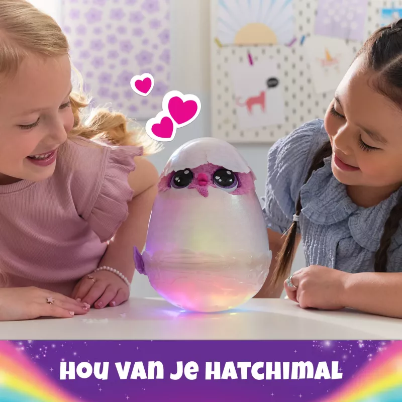 Hatchimals Alive Mystery Hatch Pufficorn interaktyvus žaislas Spinmaster, rožinė/balta, AA baterijos