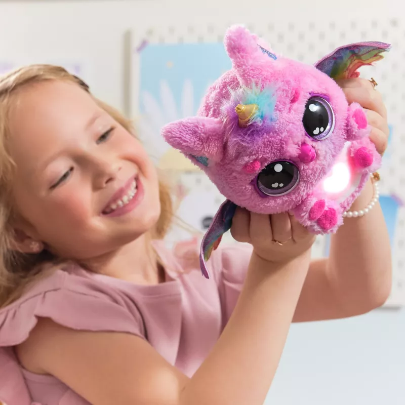 Hatchimals Alive Mystery Hatch Pufficorn interaktyvus žaislas Spinmaster, rožinė/balta, AA baterijos