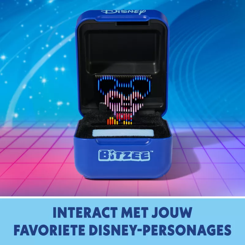 Bitzee Disney žaislas mėlynas su 30 personažų, maitinamas AA baterijomis