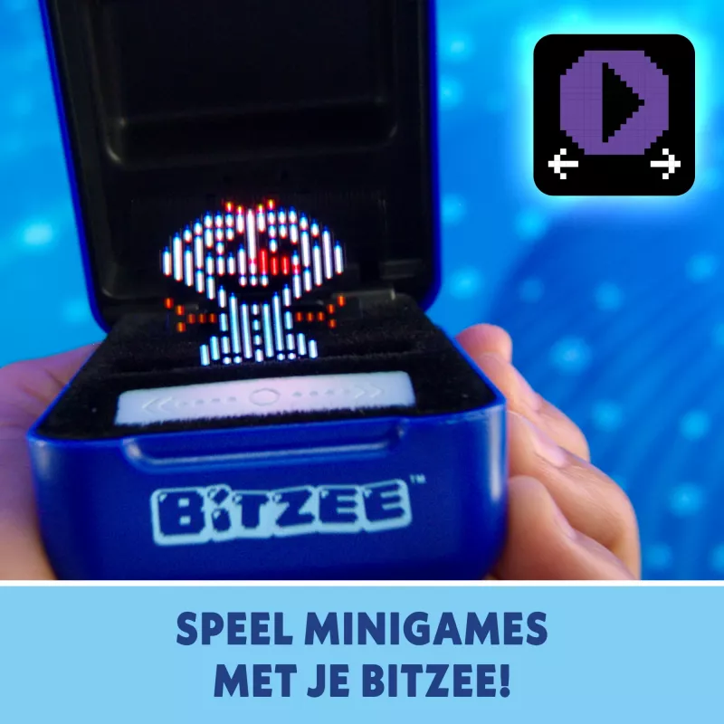 Bitzee Disney žaislas mėlynas su 30 personažų, maitinamas AA baterijomis