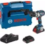 Bosch GSR 18V-110 C gręžtuvas su 2 akumuliatoriais, 2100 RPM, be rakto, juodos ir mėlynos spalvos