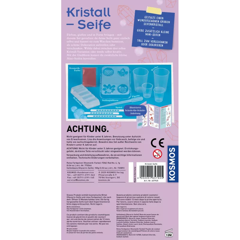 Kosmos 65792 Muilo gaminimo rinkinys, Chemija, 8 metų, Įvairiaspalvis
