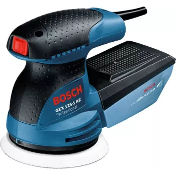 Bosch GEX 125-1 AE Professional orbitinis šlifuoklis 12000 RPM 24000 OPM juoda, mėlyna, raudona