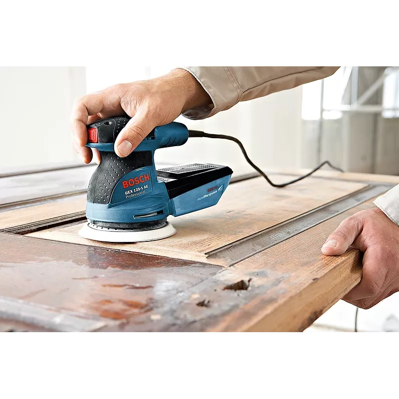 Bosch GEX 125-1 AE Professional orbitinis šlifuoklis 12000 RPM 24000 OPM juoda, mėlyna, raudona