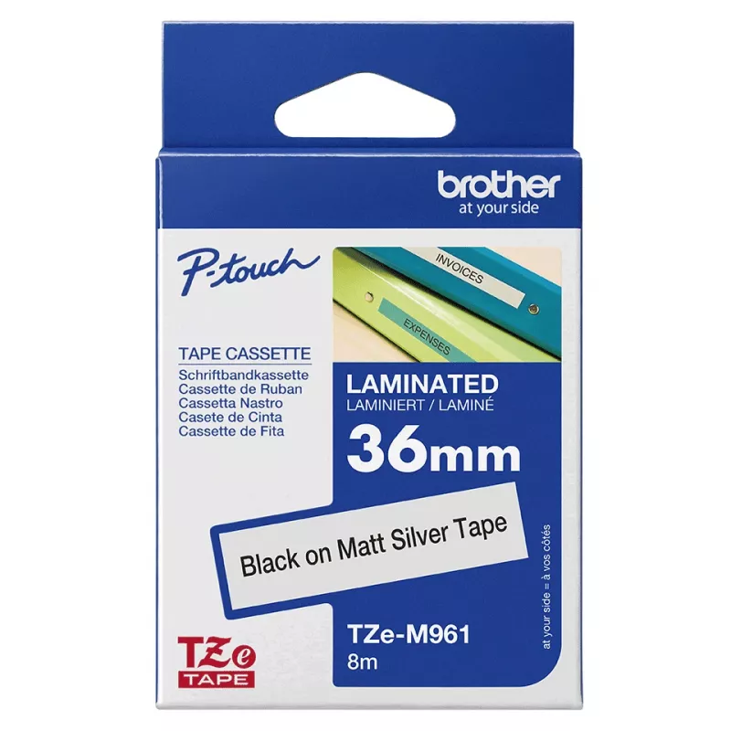 Brother TZE-M961 sidabrinė lipni juosta etiketėms