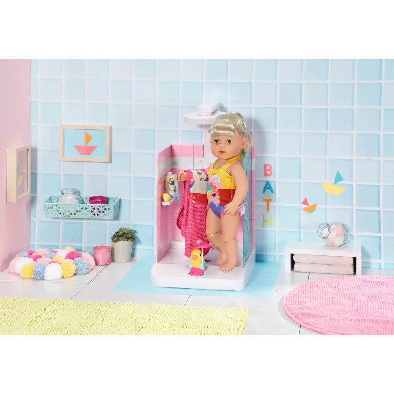 Lėlės vonios kambarys BABY born Bath Walk in Shower, rekomenduojamas nuo 3 metų