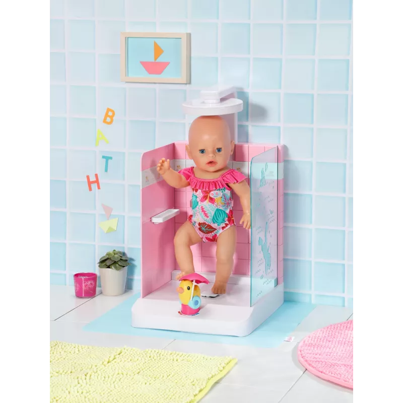 Lėlės vonios kambarys BABY born Bath Walk in Shower, rekomenduojamas nuo 3 metų