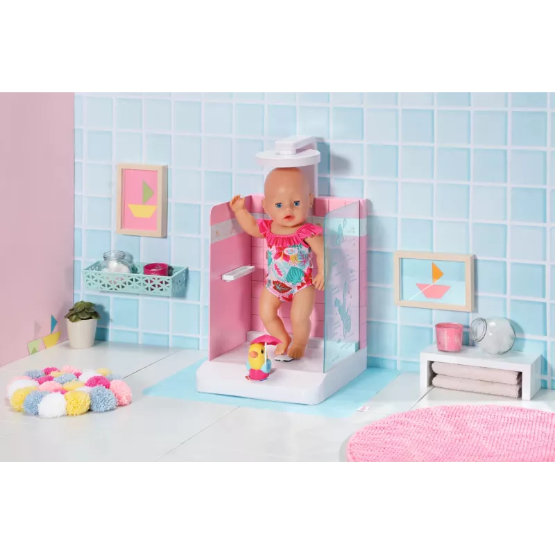 Lėlės vonios kambarys BABY born Bath Walk in Shower, rekomenduojamas nuo 3 metų