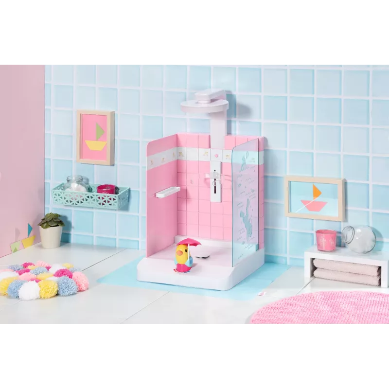 Lėlės vonios kambarys BABY born Bath Walk in Shower, rekomenduojamas nuo 3 metų