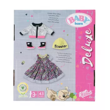 Lėlės drabužių rinkinys BABY born City Deluxe Style nuo 3 metų 180 g