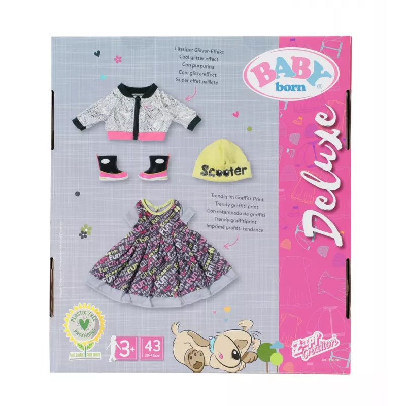 Lėlės drabužių rinkinys BABY born City Deluxe Style nuo 3 metų 180 g