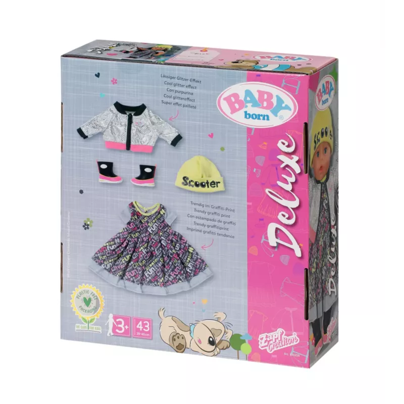 Lėlės drabužių rinkinys BABY born City Deluxe Style nuo 3 metų 180 g