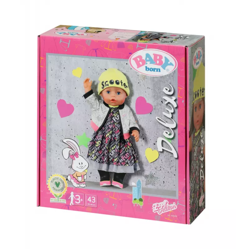 Lėlės drabužių rinkinys BABY born City Deluxe Style nuo 3 metų 180 g