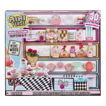 Miniverse Make It Mini Birthday rinkinys, 8 m., įvairiaspalvis, plastikas, derva