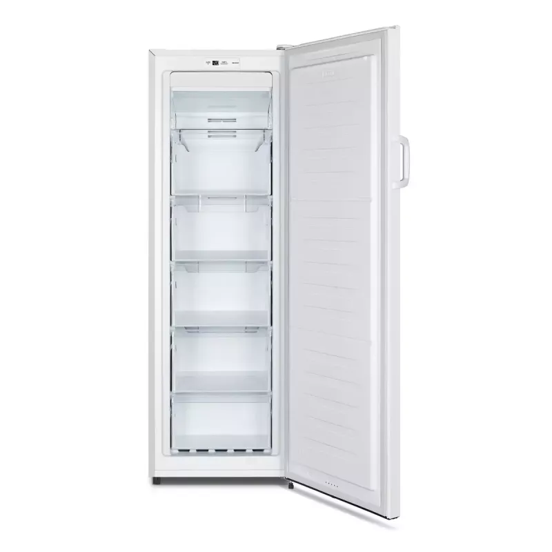 Šaldiklis vertikalus HISENSE FV245N4AW2 — 194 L No Frost, E klasė, 15 kg/24h, dešinės pusės vyriai, baltas