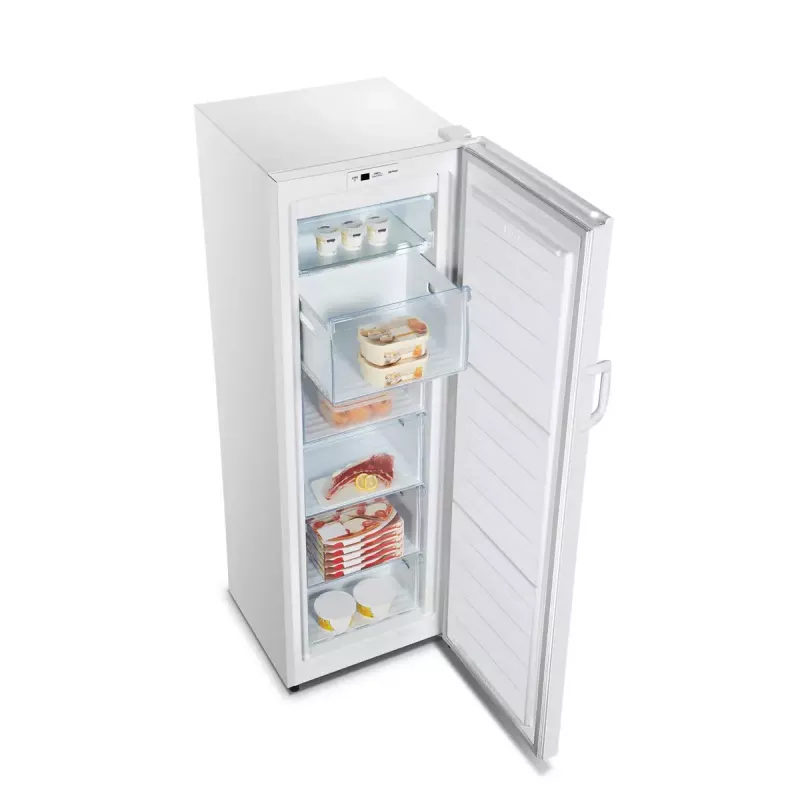 Šaldiklis vertikalus HISENSE FV245N4AW2 — 194 L No Frost, E klasė, 15 kg/24h, dešinės pusės vyriai, baltas