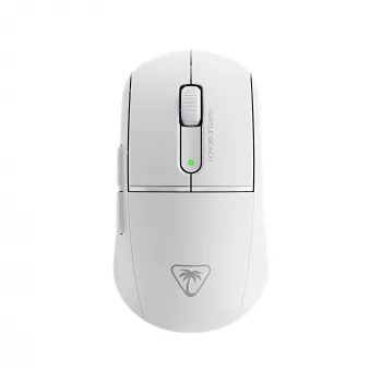 Turtle Beach Burst II Air White – 2,4 GHz belaidė žaidimų pelė: 47 g itin lengva, optiniai jungikliai, 26K DPI optinis jutiklis, „Bluetooth“, 120 h baterija