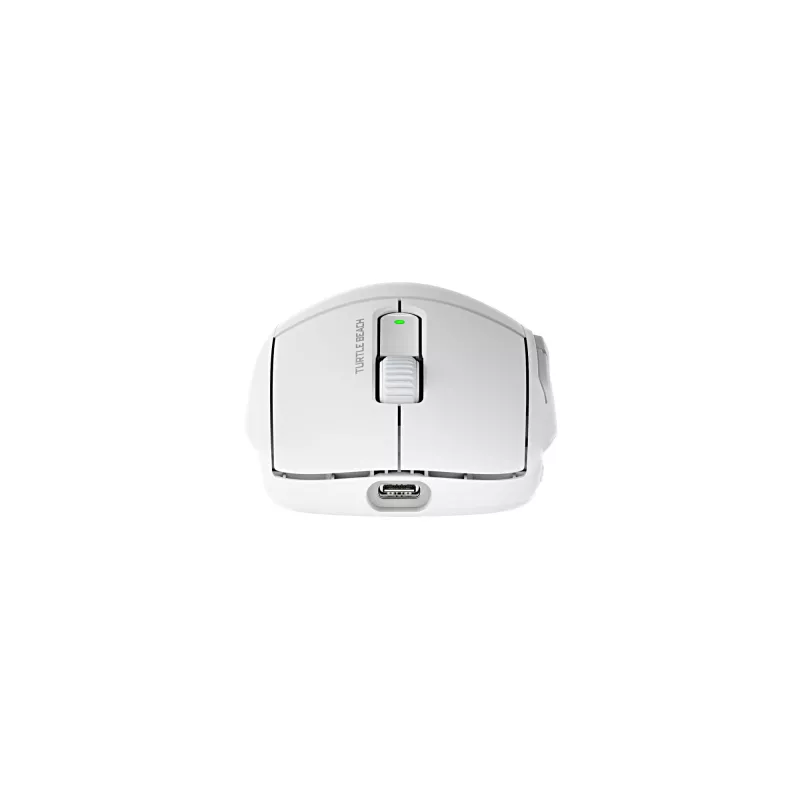 Turtle Beach Burst II Air White – 2,4 GHz belaidė žaidimų pelė: 47 g itin lengva, optiniai jungikliai, 26K DPI optinis jutiklis, „Bluetooth“, 120 h baterija