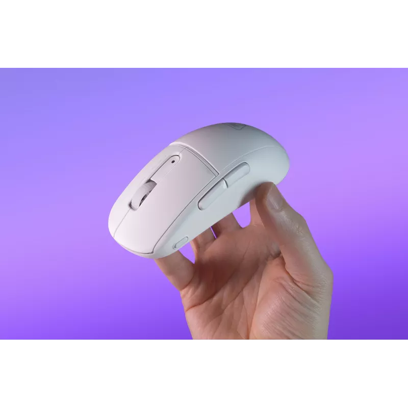Turtle Beach Burst II Air White – 2,4 GHz belaidė žaidimų pelė: 47 g itin lengva, optiniai jungikliai, 26K DPI optinis jutiklis, „Bluetooth“, 120 h baterija