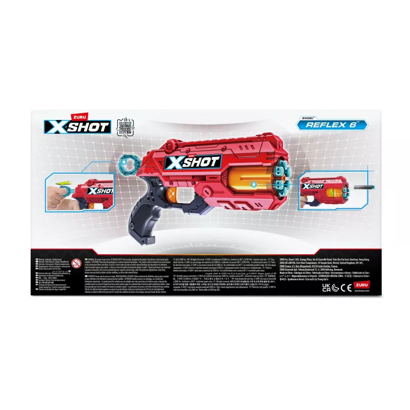 ZURU XSHOT Excel Reflex 6 šautuvas su strėlytėmis