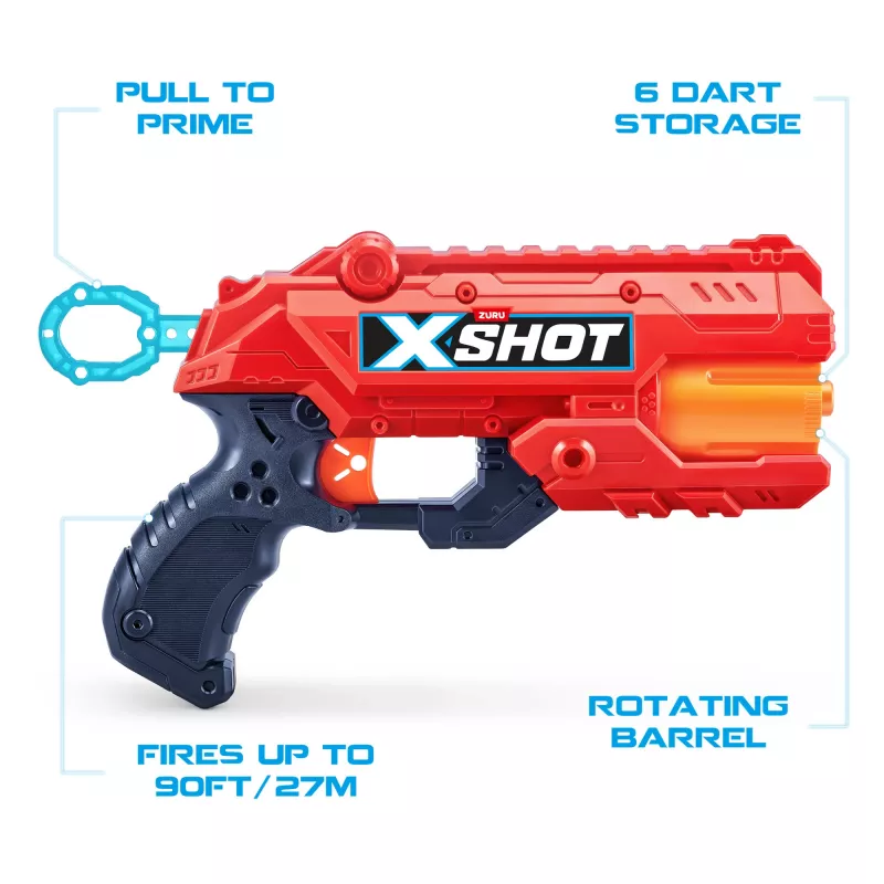 ZURU XSHOT Excel Reflex 6 šautuvas su strėlytėmis