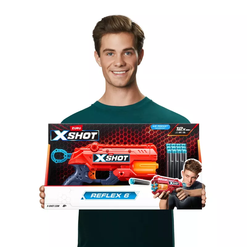 ZURU XSHOT Excel Reflex 6 šautuvas su strėlytėmis